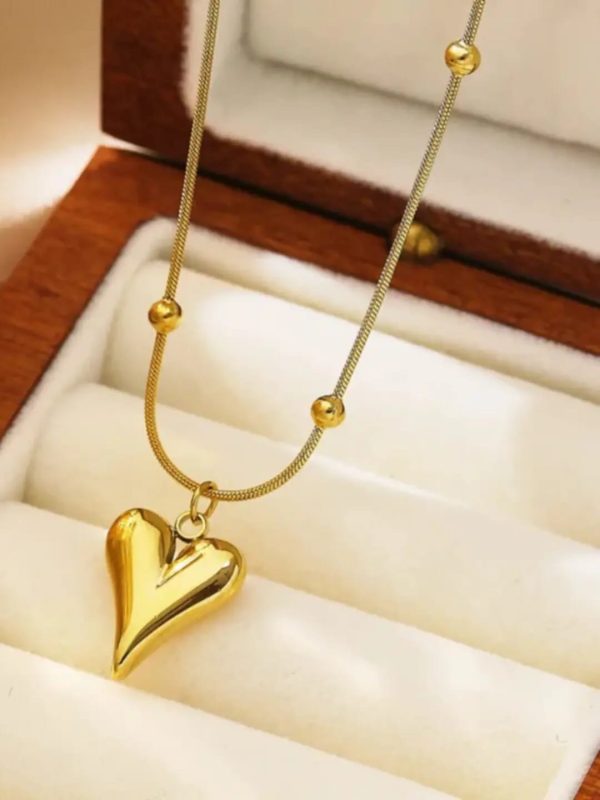 Stainless Steel Heart Pendant Necklace